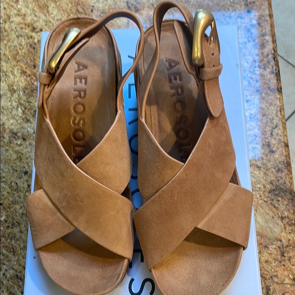 Aerosoles Chrystie Block Heel Sandals Size 6 - Picture 2 of 6